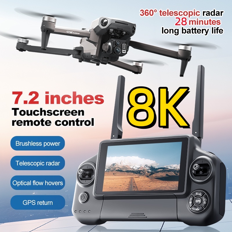 Drone Gps Mount - 8K 3-assige Gimbal Brushless 7,2 inch