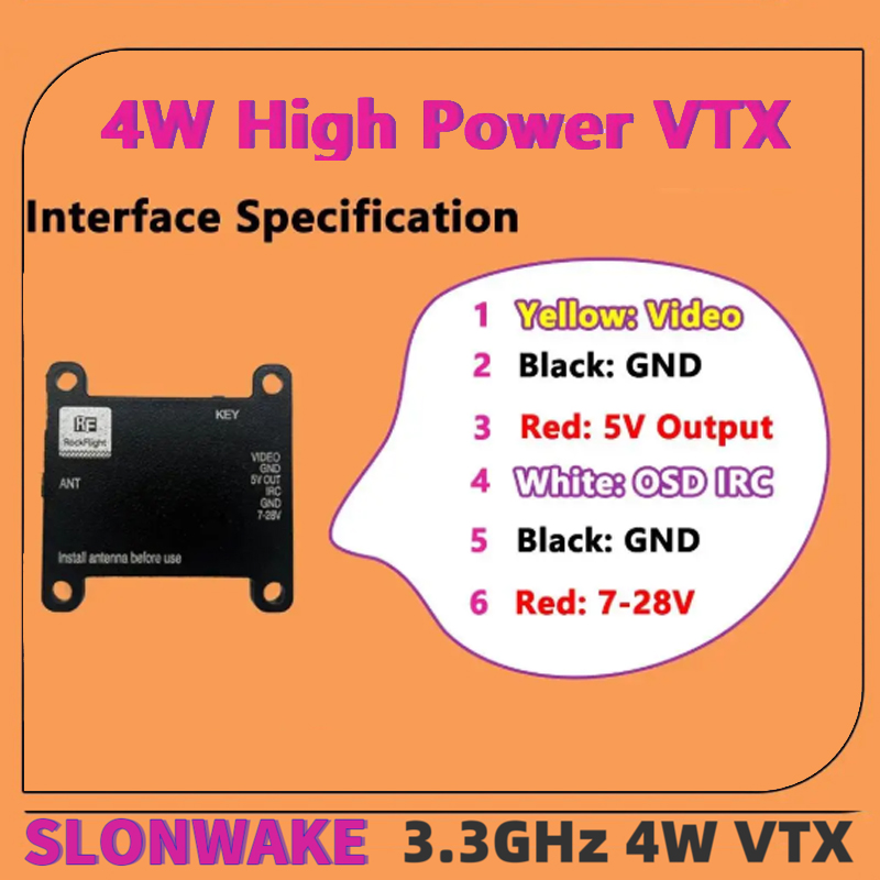 SLONWAKE FPV 3.3G 16CH 4000mW  - Drone Receiver recensie en prijs