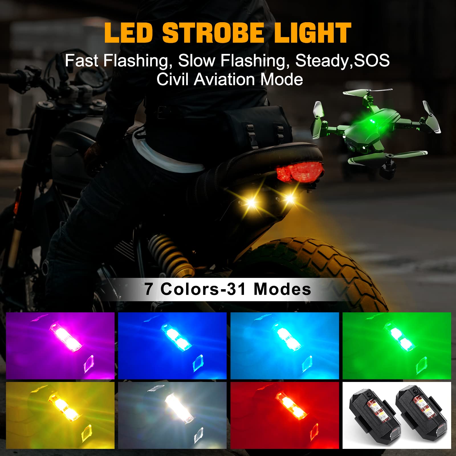 Motorverlichting Drone Strobos - Drone Led Light recensie en prijs